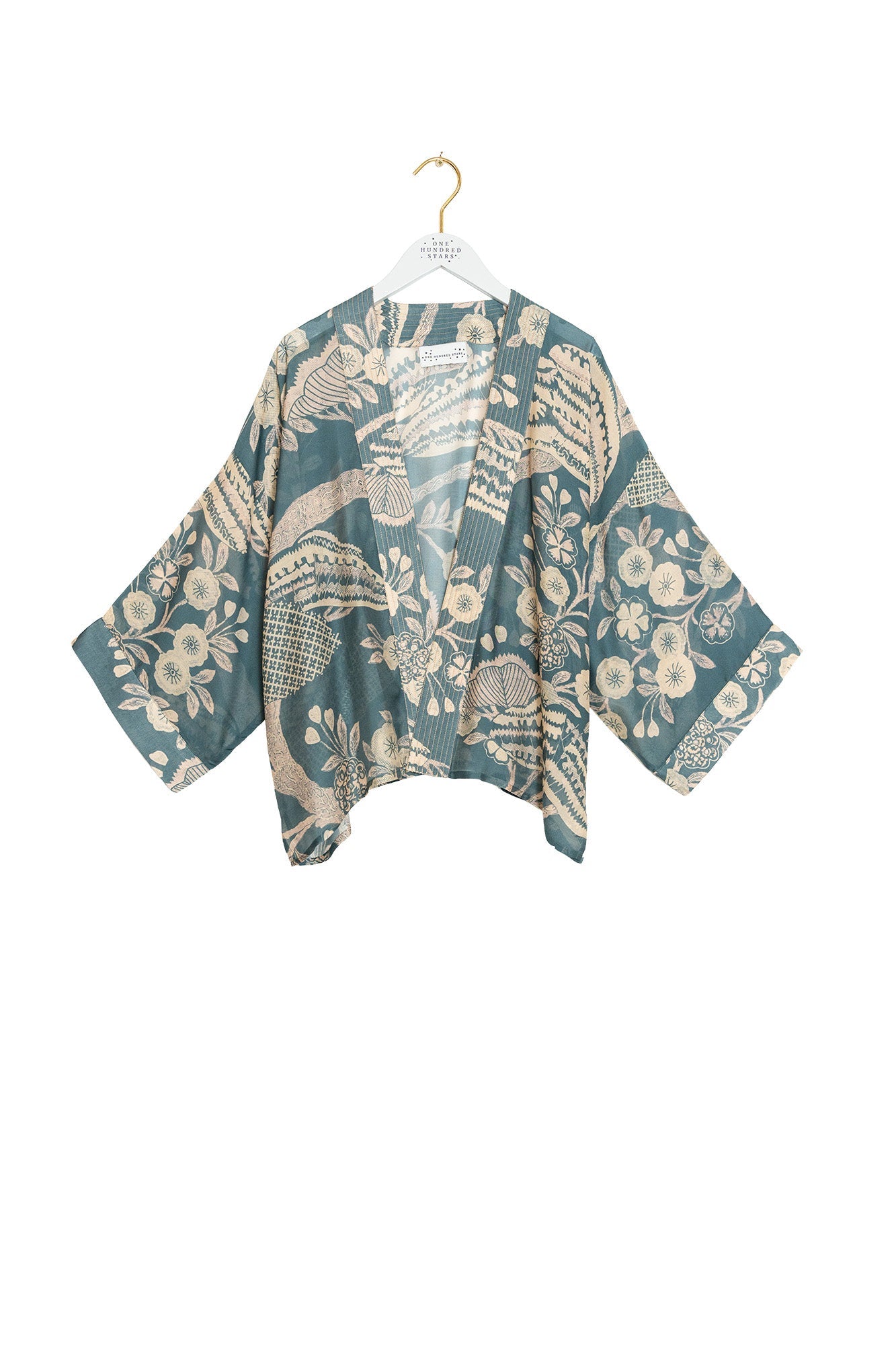 One Hundred StarsOne Hundred Stars Rosa Blue KimonoTops - Blue Water Clothing