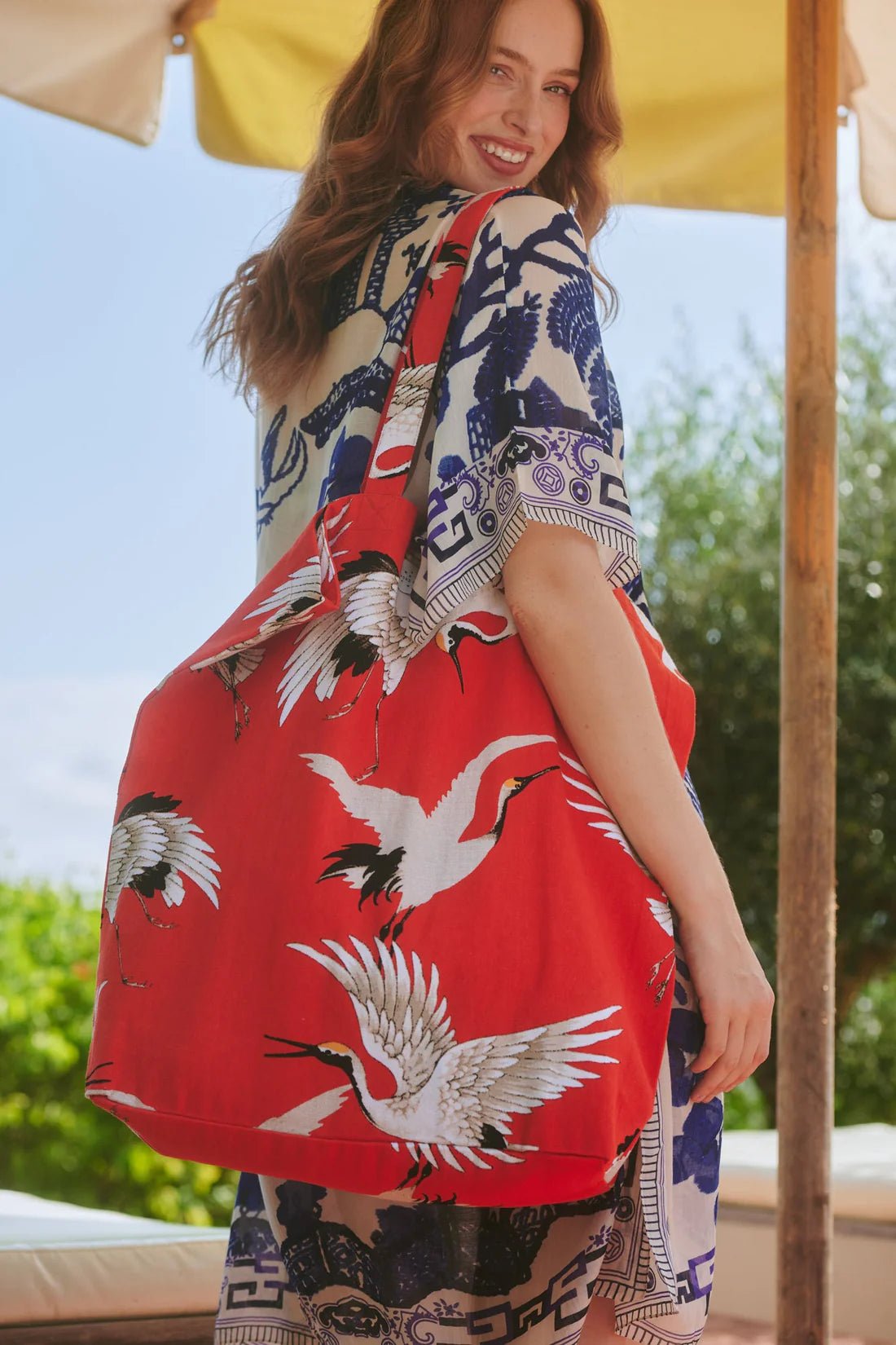 One Hundred StarsOne Hundred Stars Stork Scarlet Canvas BagAccessories - Blue Water Clothing