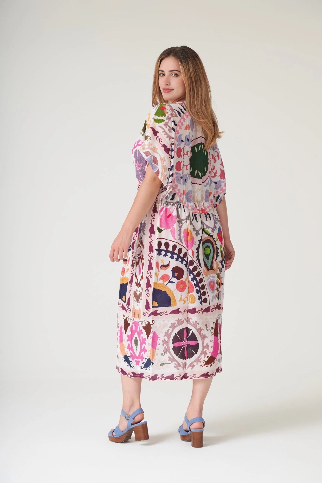 One Hundred StarsOne Hundred Stars Suzani Pink String DressDresses - Blue Water Clothing