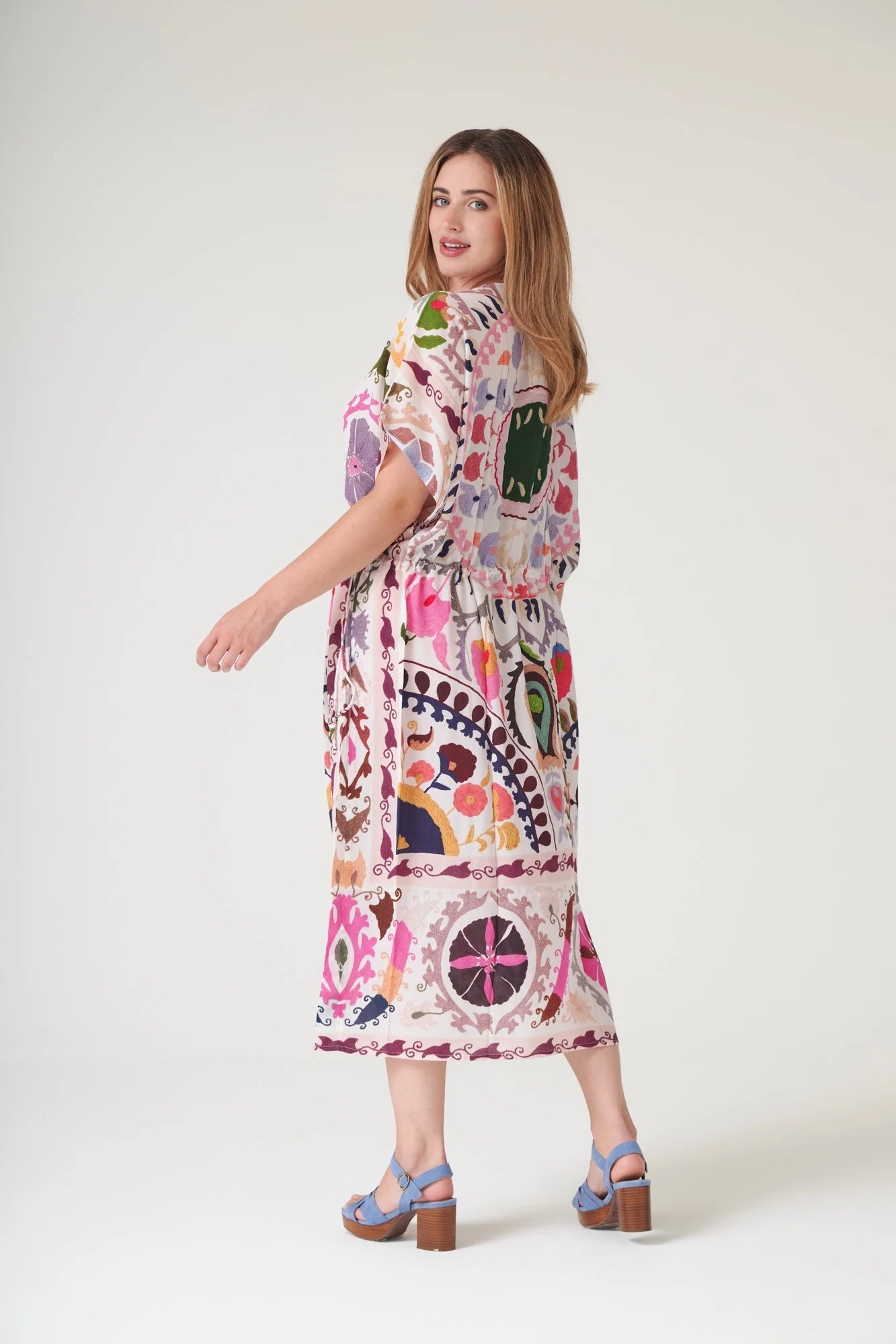 One Hundred StarsOne Hundred Stars Suzani Pink String DressDresses - Blue Water Clothing