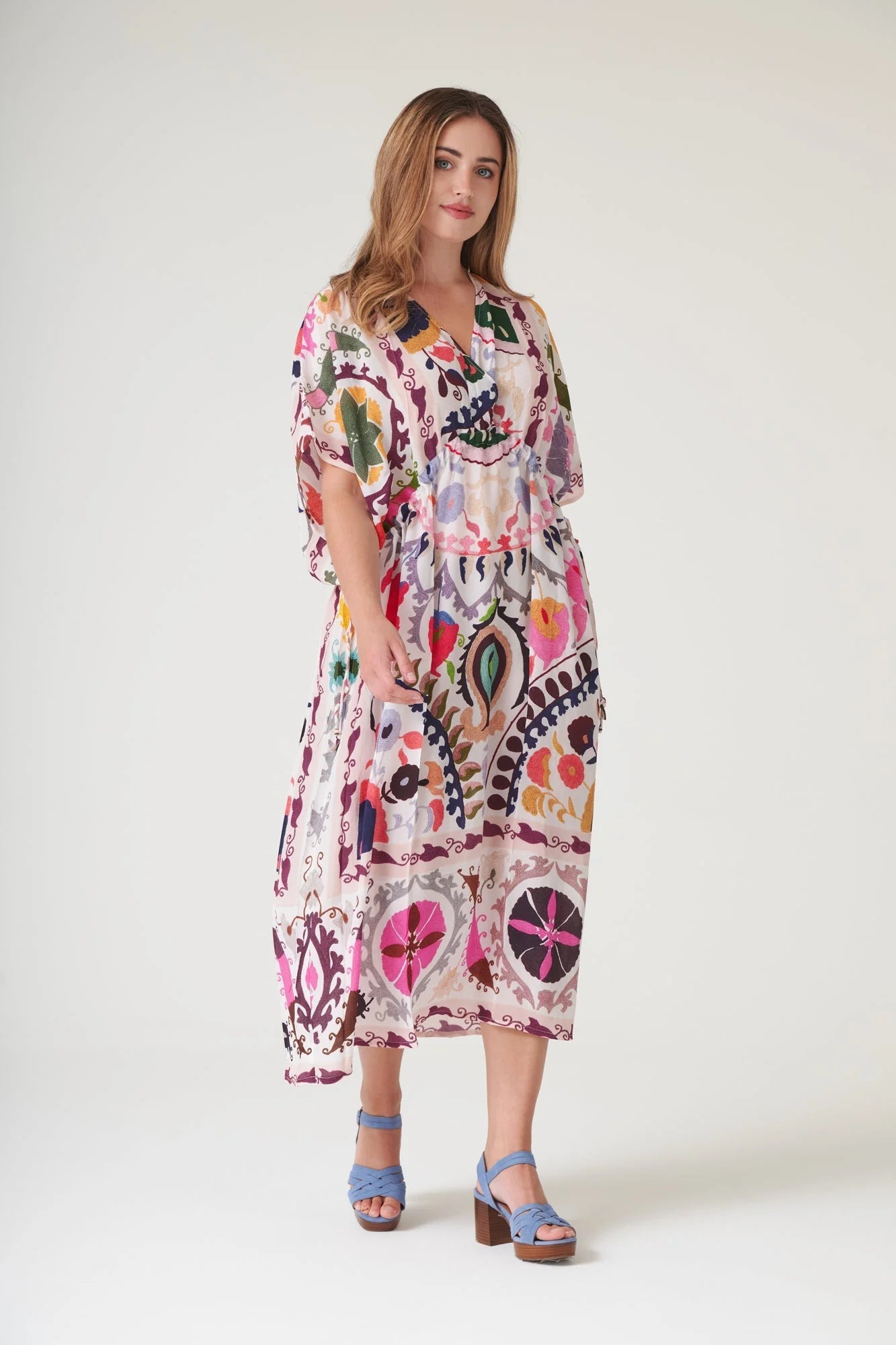 One Hundred StarsOne Hundred Stars Suzani Pink String DressDresses - Blue Water Clothing