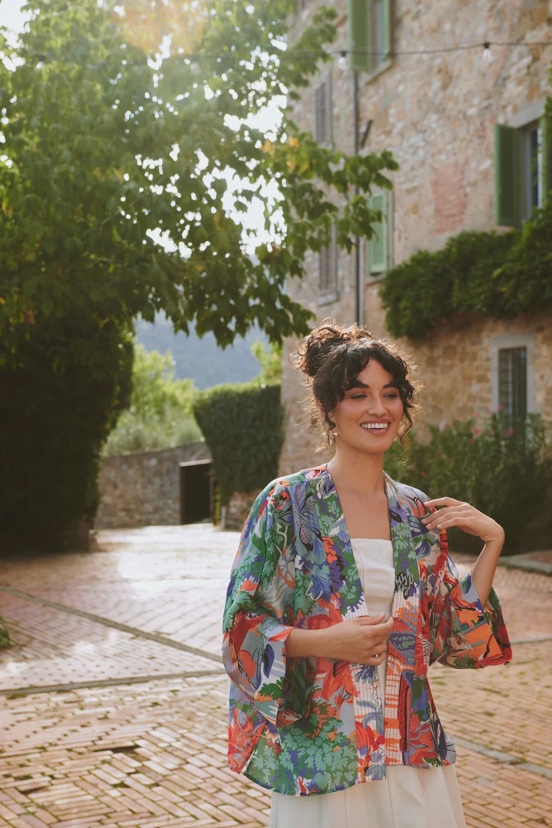 One Hundred StarsOne Hundred Stars Tropicana Blue KimonoTops - Blue Water Clothing