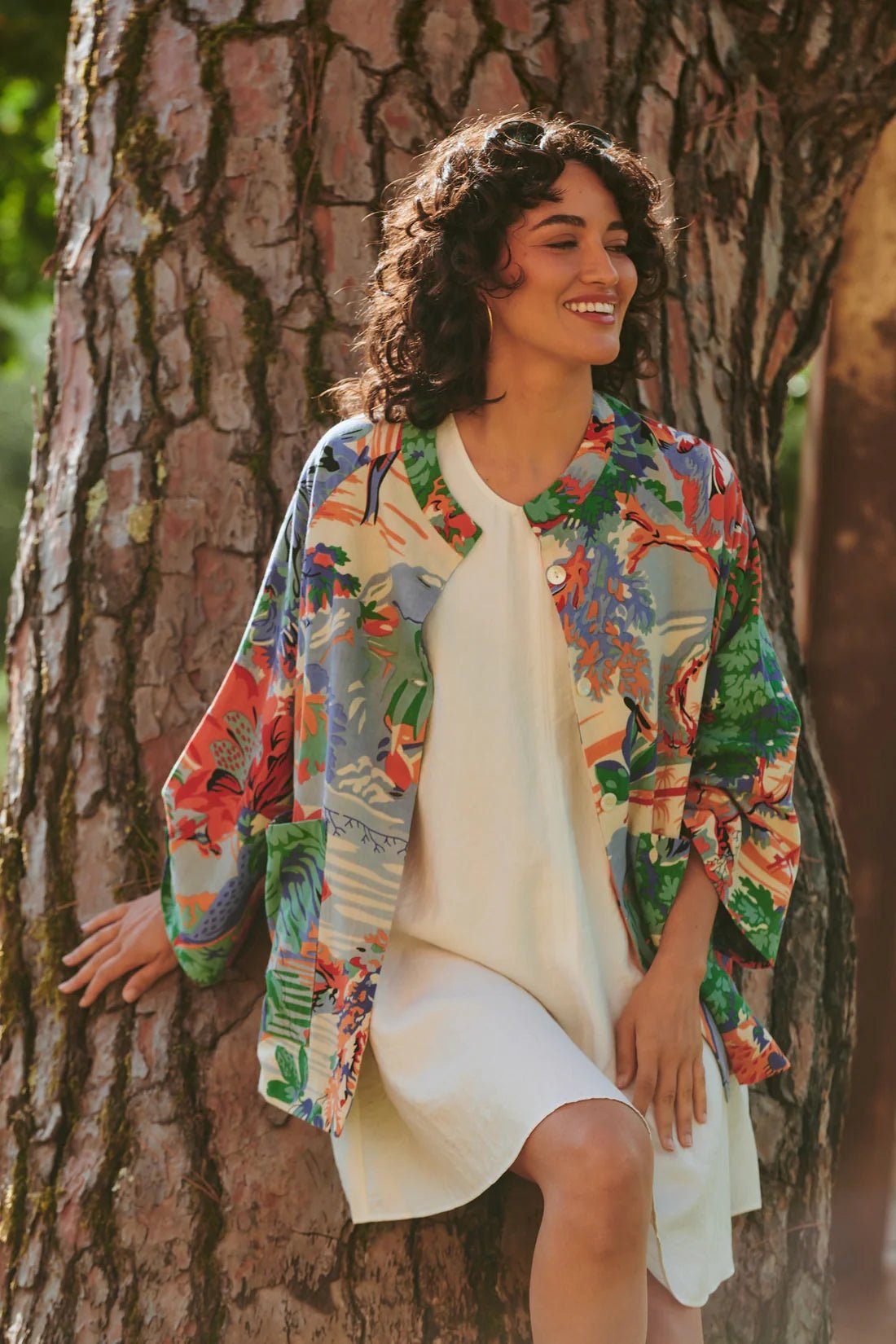 One Hundred StarsOne Hundred Stars Tropicana Blue Summer JacketCoats & Jackets - Blue Water Clothing