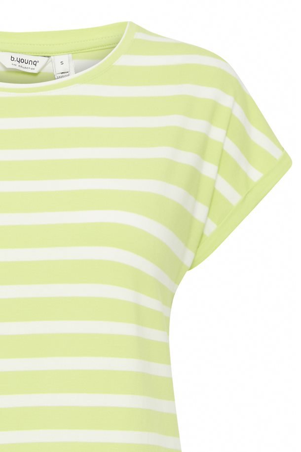 b.youngPamila Stripe T-ShirtT-ShirtsSharp green Mix - Blue Water Clothing