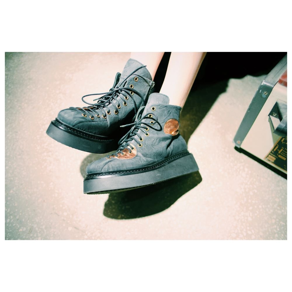 PapuceiPapuccei Sol Circle Leather BootsFootwearBlack Bronze - Blue Water Clothing