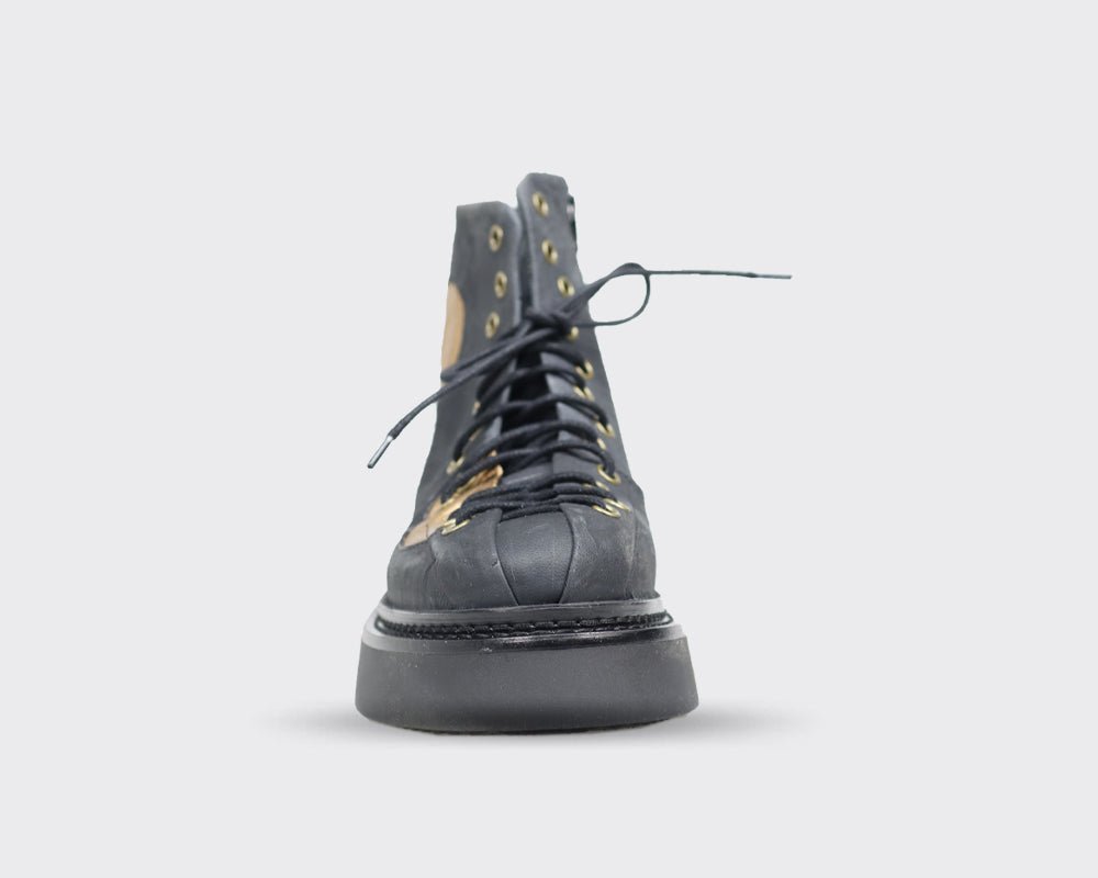 PapuceiPapuccei Sol Circle Leather BootsFootwearBlack Bronze - Blue Water Clothing