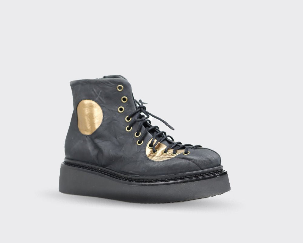PapuceiPapuccei Sol Circle Leather BootsFootwearBlack Bronze - Blue Water Clothing