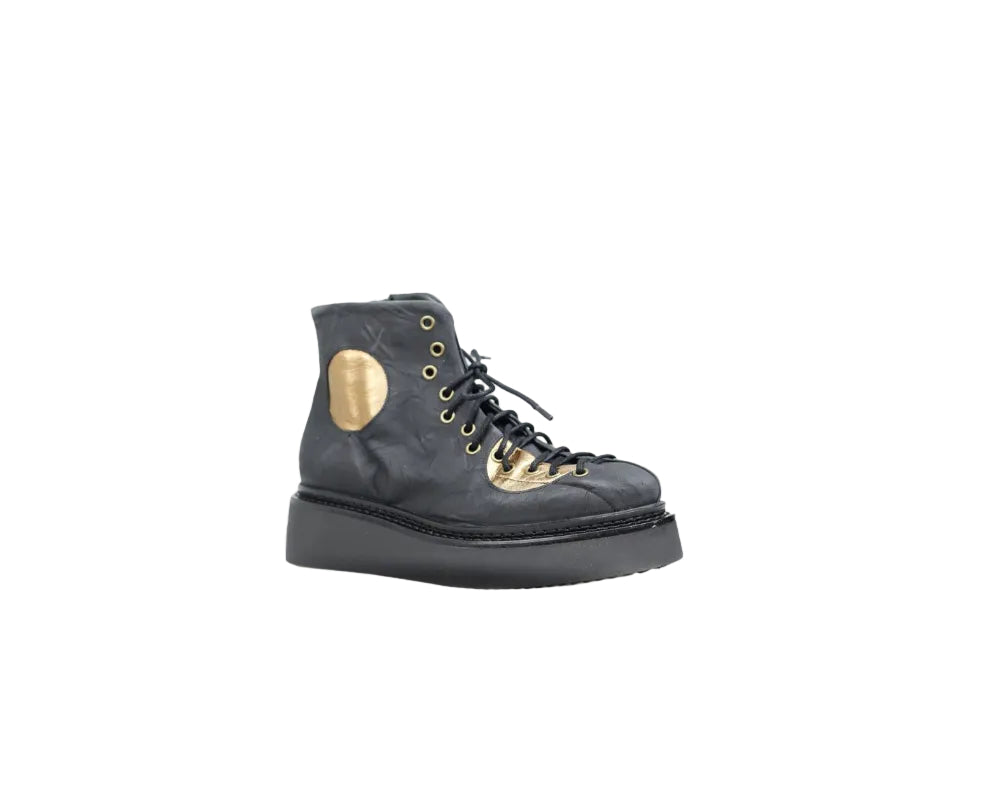 Papuccei Sol Circle Leather BootsBlack Bronze - Blue Water Clothing