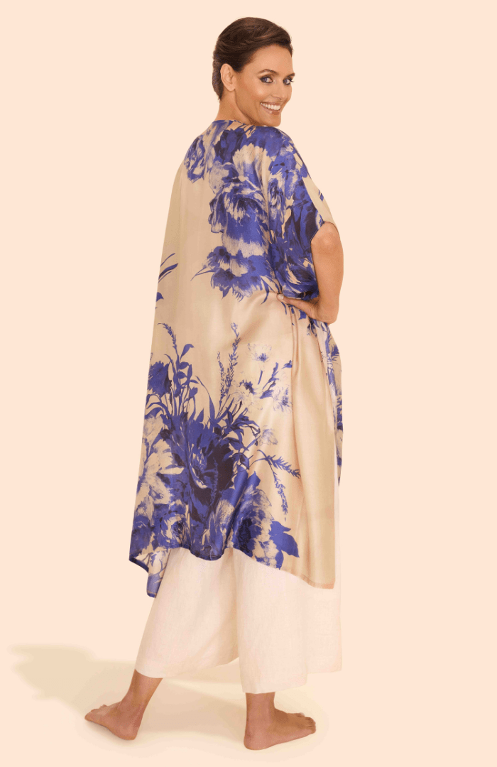 PowderPowder China Blue Blooms Beach Wrap AroundAccessories - Blue Water Clothing