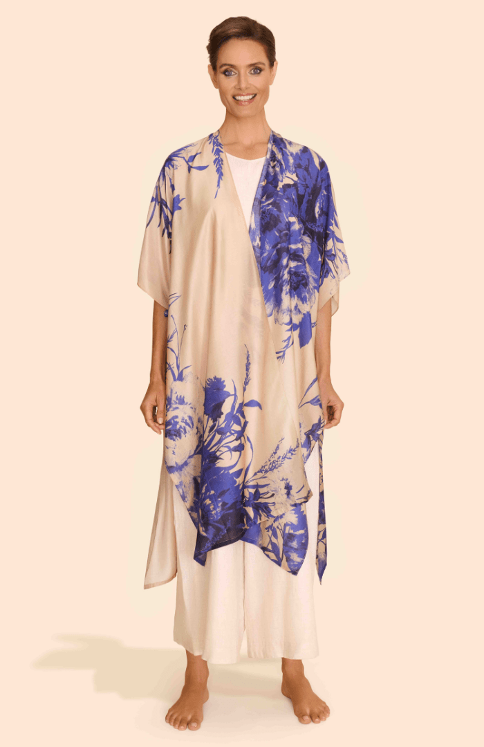 PowderPowder China Blue Blooms Beach Wrap AroundAccessories - Blue Water Clothing