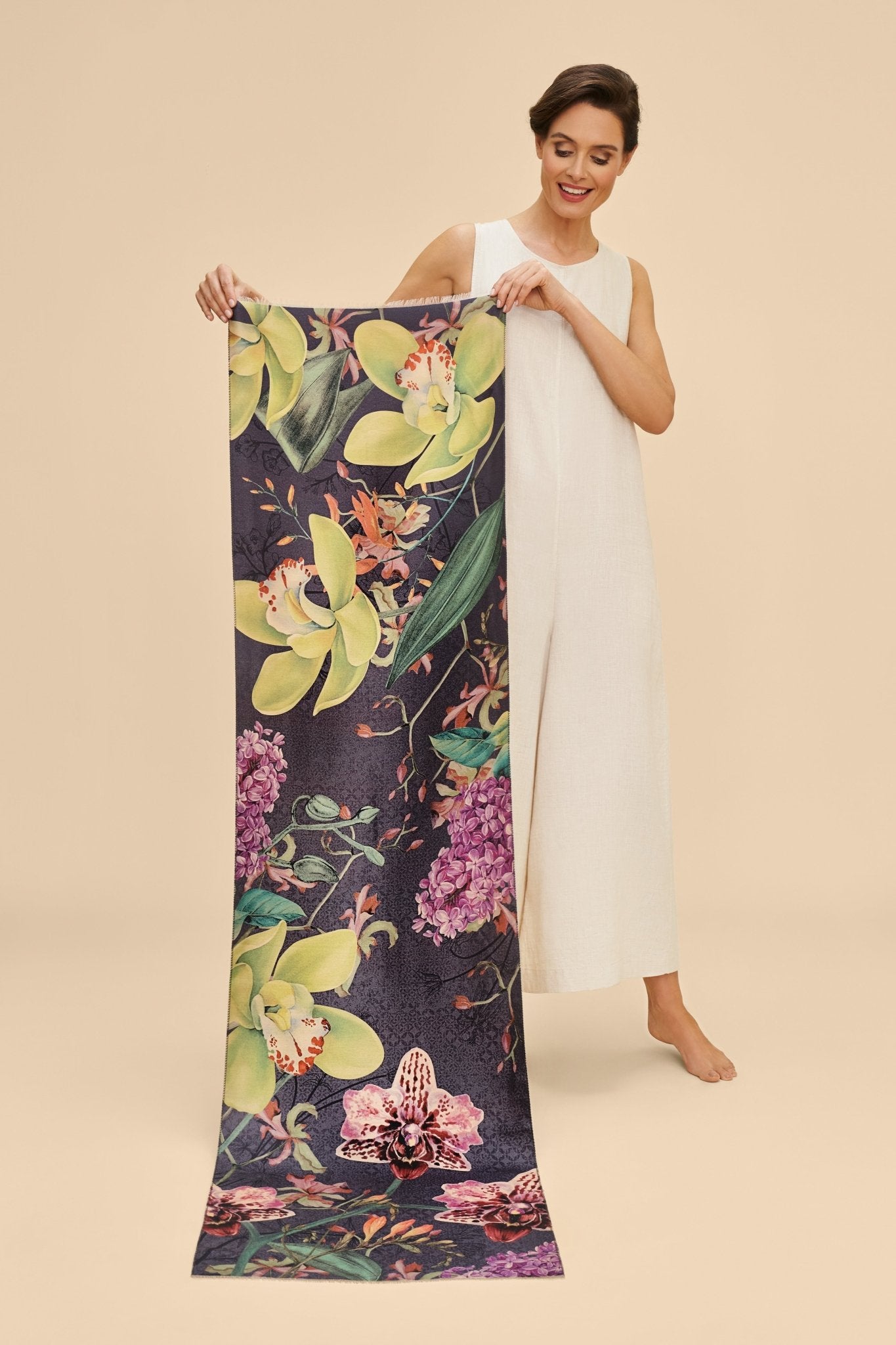 PowderPowder Exotic Evening Ink Lux Printed ScarfAccessories - Blue Water Clothing