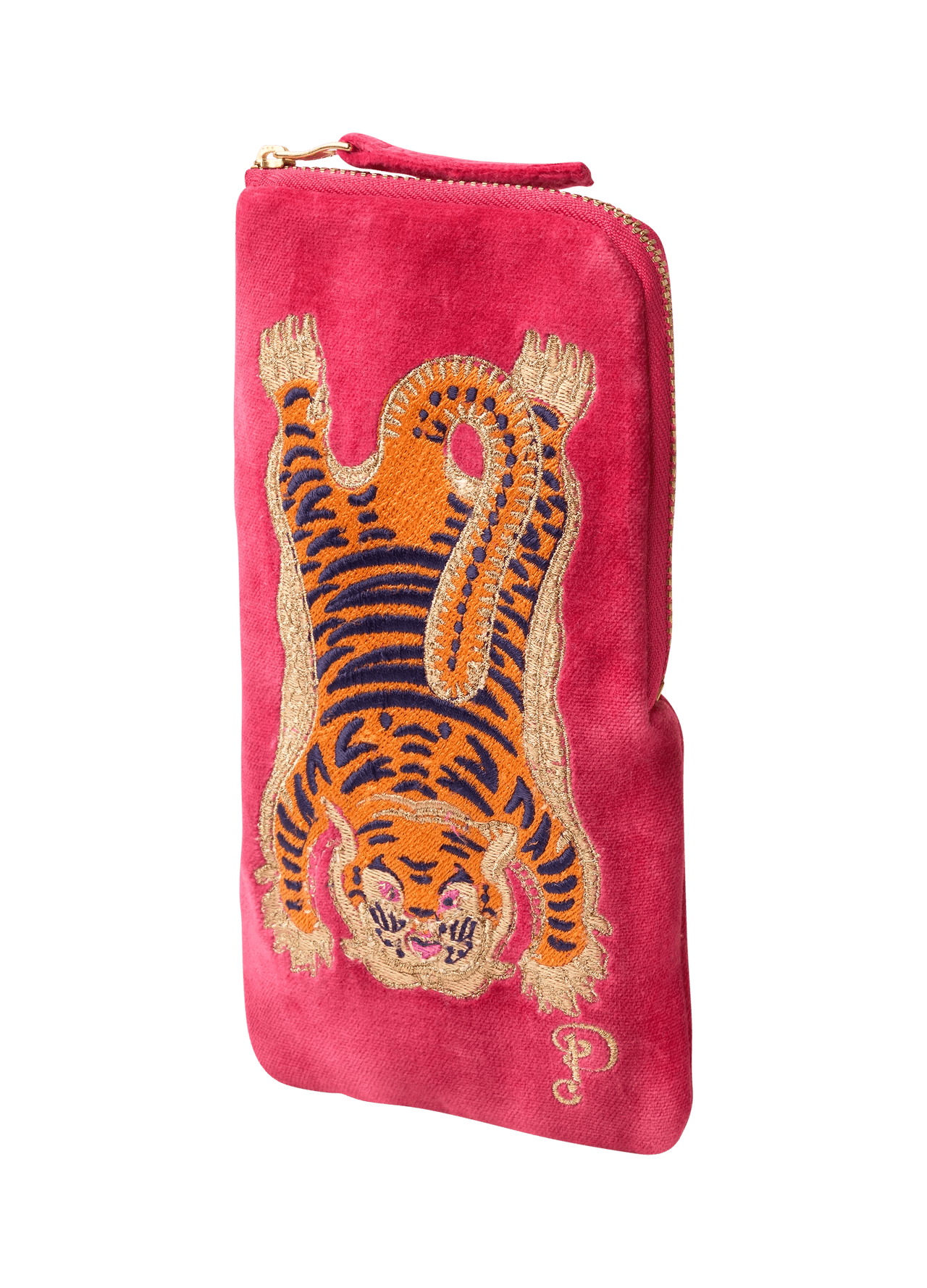 PowderPowder Velvet Sunglasses Pouch Ikat Tiger FuschiaAccessories - Blue Water Clothing