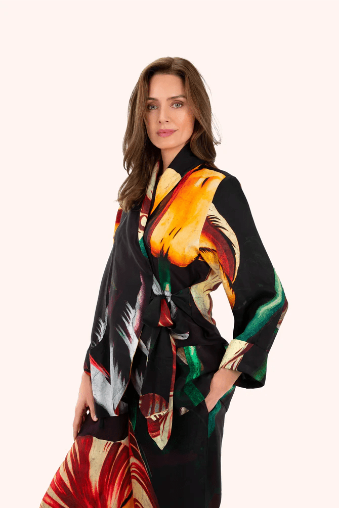 PowderPowder Luxury Co - ords Midnight PosyTops - Blue Water Clothing