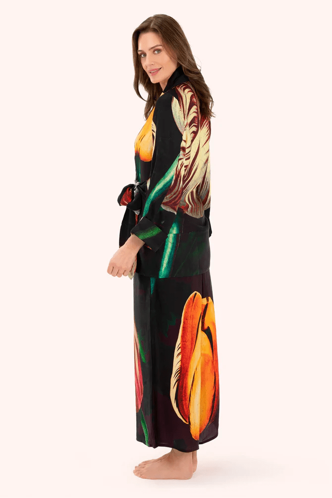 PowderPowder Luxury Co - ords Midnight PosyTops - Blue Water Clothing