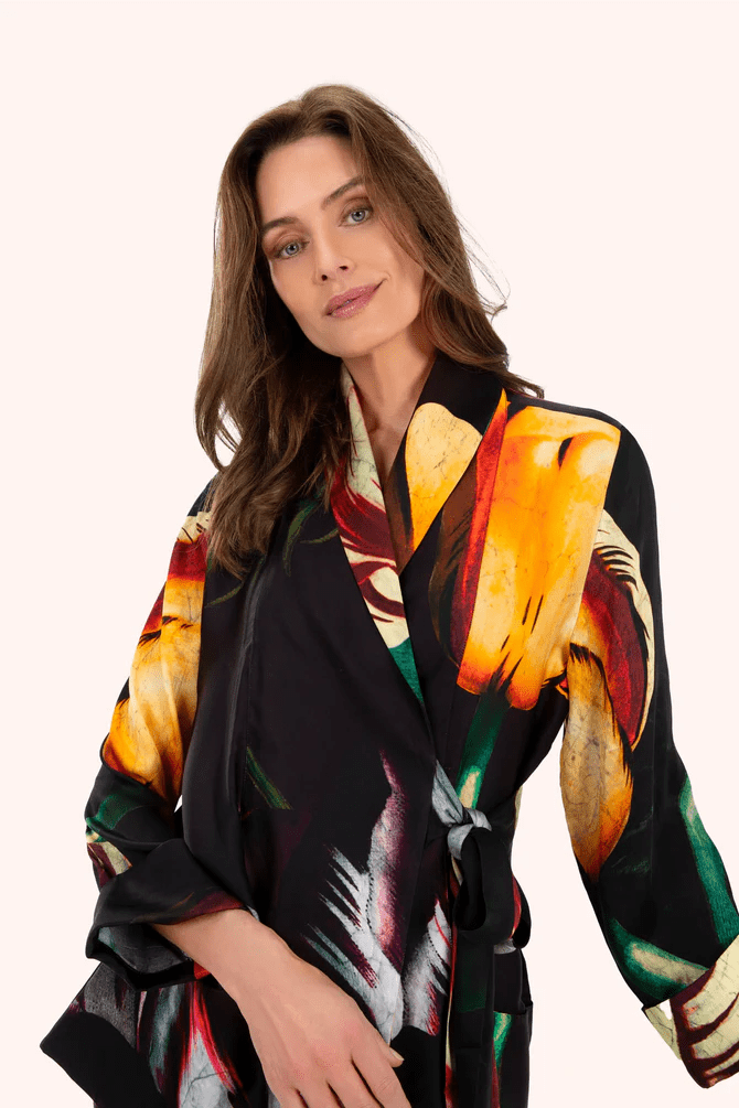 PowderPowder Luxury Co - ords Midnight PosyTops - Blue Water Clothing