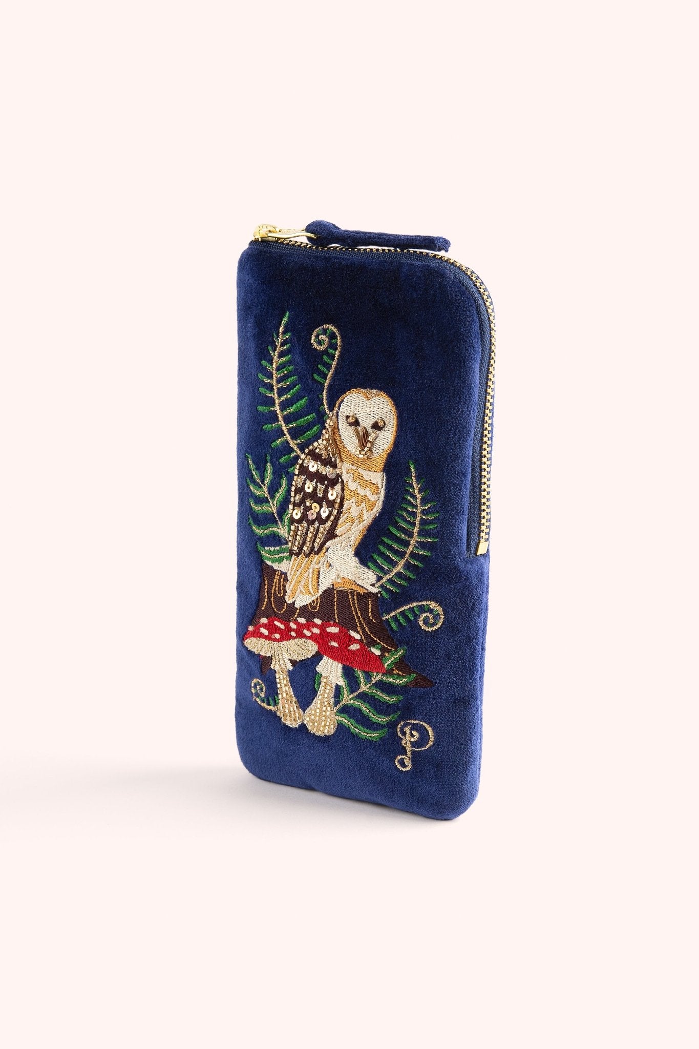 PowderPowder Velvet Sunglasses Pouch Woodland OwlAccessories - Blue Water Clothing