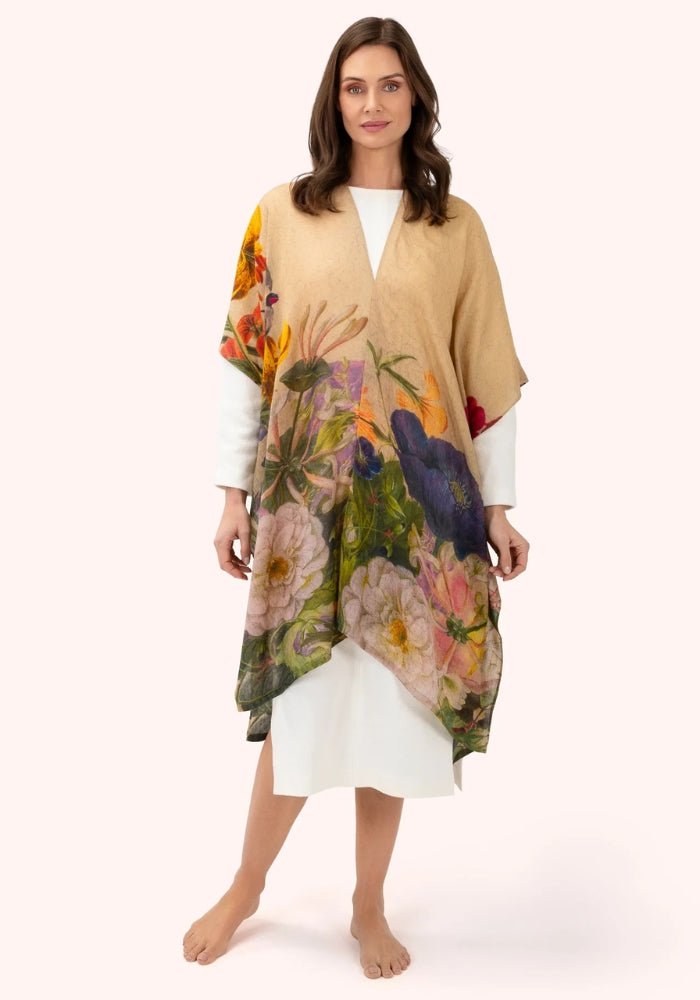 PowderPowder Wool Wrap Around Autumn Cream PosyAccessories - Blue Water Clothing
