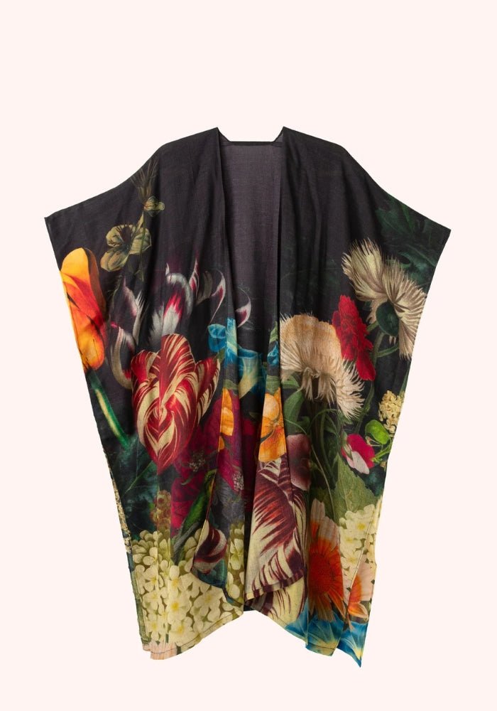 PowderPowder Wool Wrap Around Opulant Florals ChocolateAccessories - Blue Water Clothing