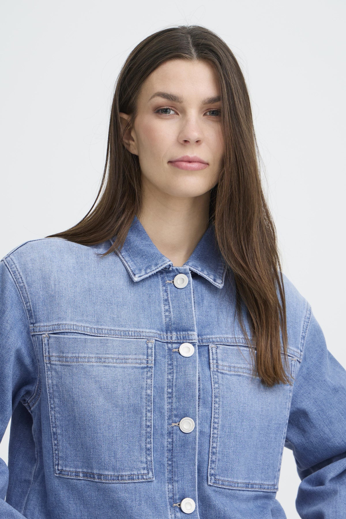 Pulz JeansPulz Jeans PZANNI JacketCoats & JacketsMedium Blue Denim - Blue Water Clothing