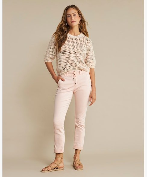Red ButtonRed Button Tessy Crop Twill TrouserClothingBlush - Blue Water Clothing
