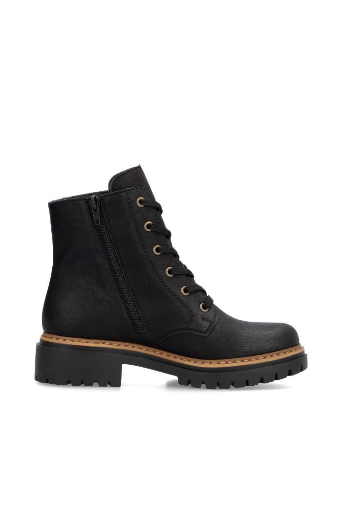 RiekerRieker 72617 - 00 Black Ladies BootsFootwearBlack - Blue Water Clothing