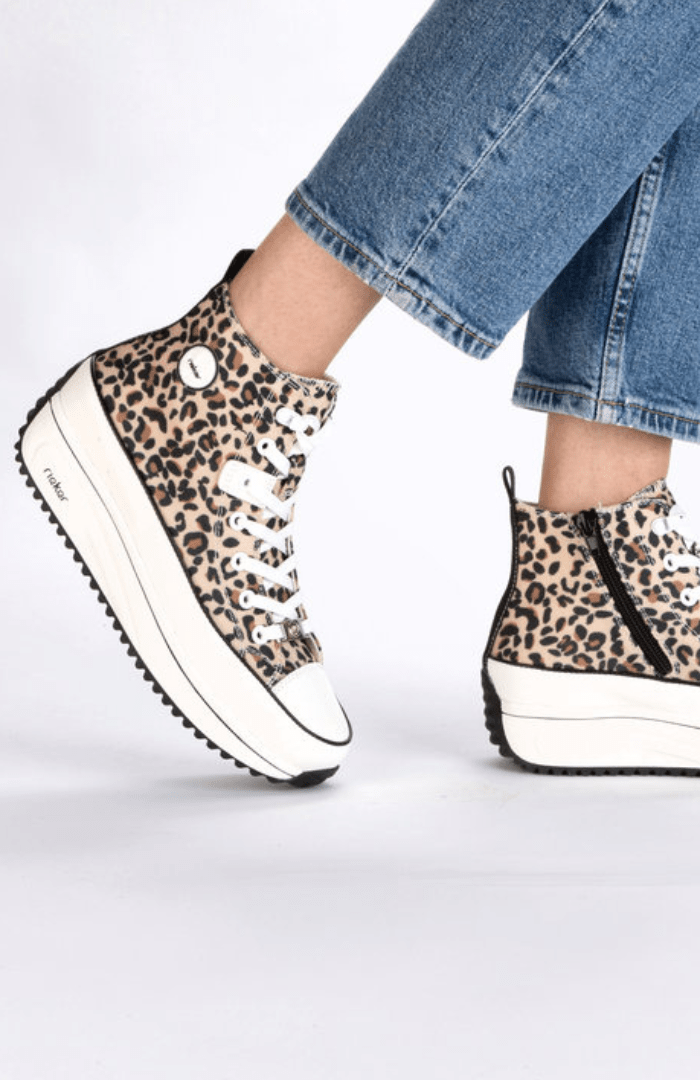 RiekerRieker 90010 - 91 TrainerFootwearLeopard/Natural - Blue Water Clothing