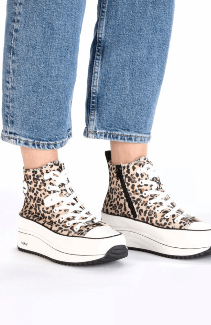 RiekerRieker 90010 - 91 TrainerFootwearLeopard/Natural - Blue Water Clothing