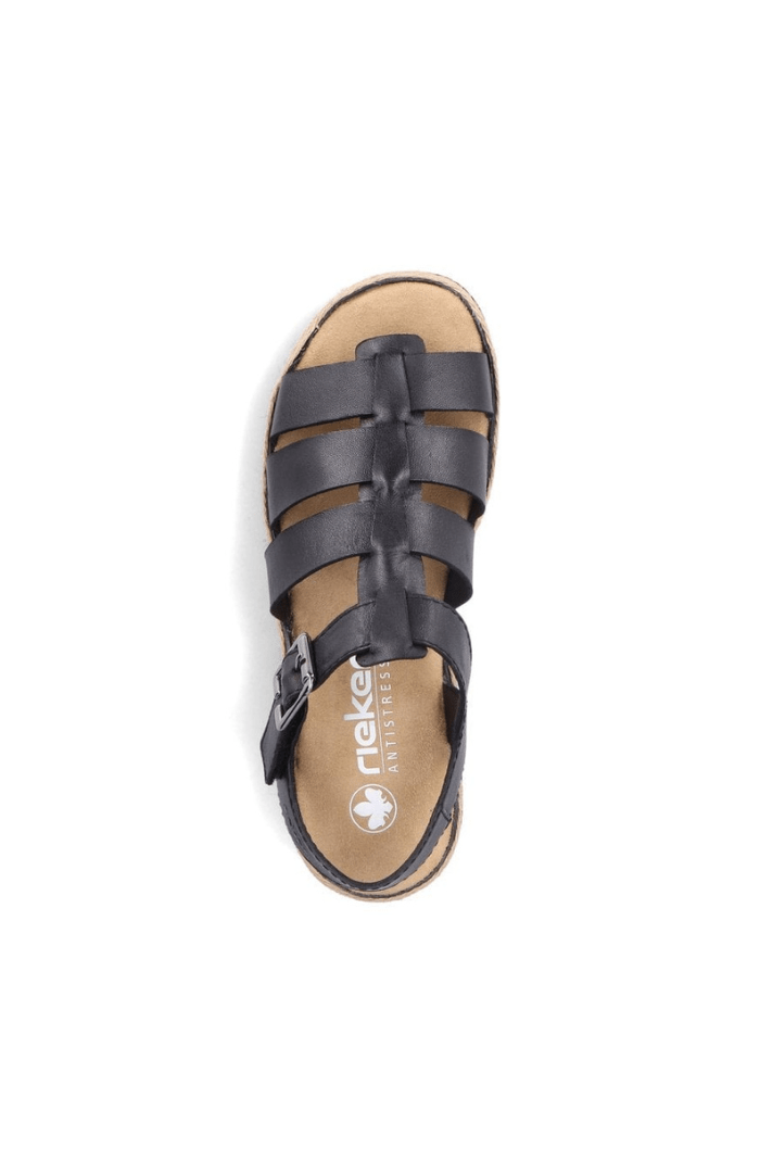 RiekerRieker Hook & Loop Sandals V7904FootwearBlack - Blue Water Clothing