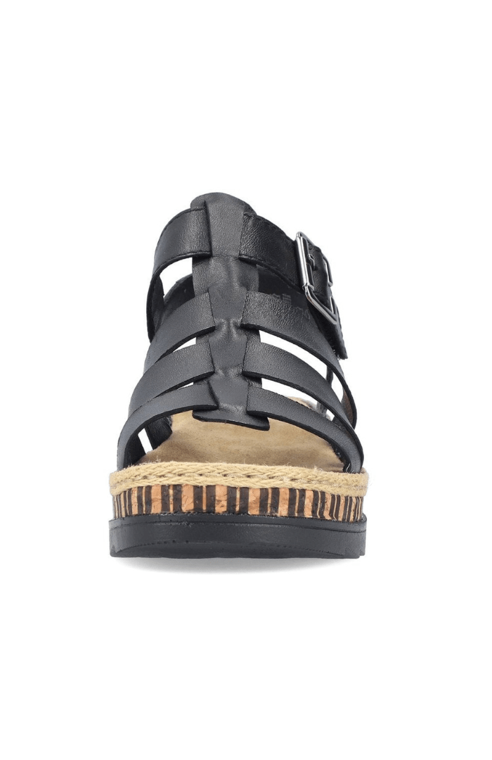 RiekerRieker Hook & Loop Sandals V7904FootwearBlack - Blue Water Clothing