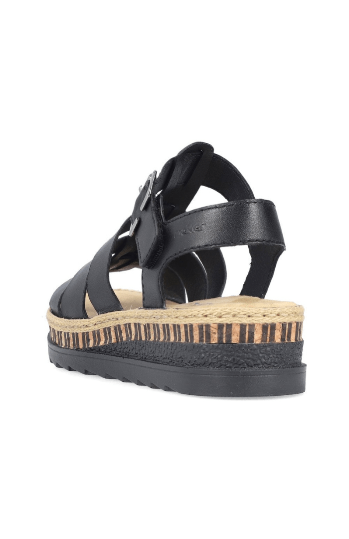 RiekerRieker Hook & Loop Sandals V7904FootwearBlack - Blue Water Clothing