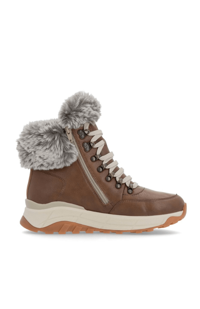Rieker Lambs Wool Lined Lace Boot - Blue Water Clothing