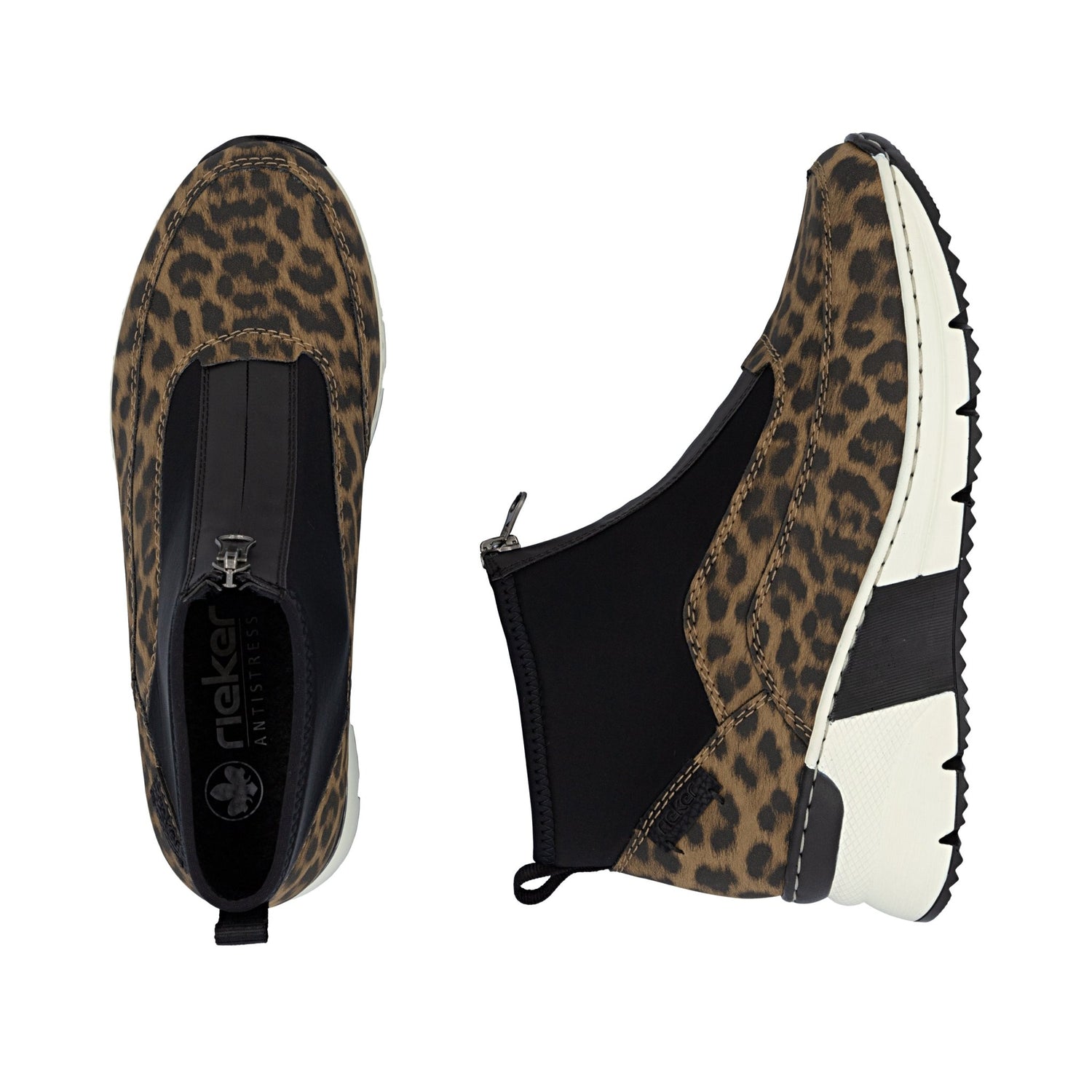 RiekerRieker N9352 - 90 Leopard Print BootsClothingLeopard - Blue Water Clothing