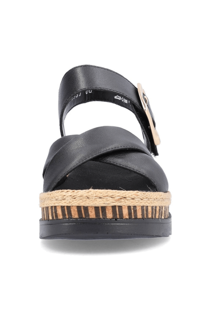 RiekerRieker V7951 Ladies SandalsFootwearBlack - Blue Water Clothing