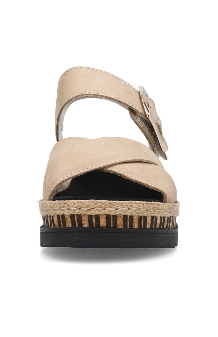 RiekerRieker V7951 Ladies SandalsFootwearBeige - Blue Water Clothing