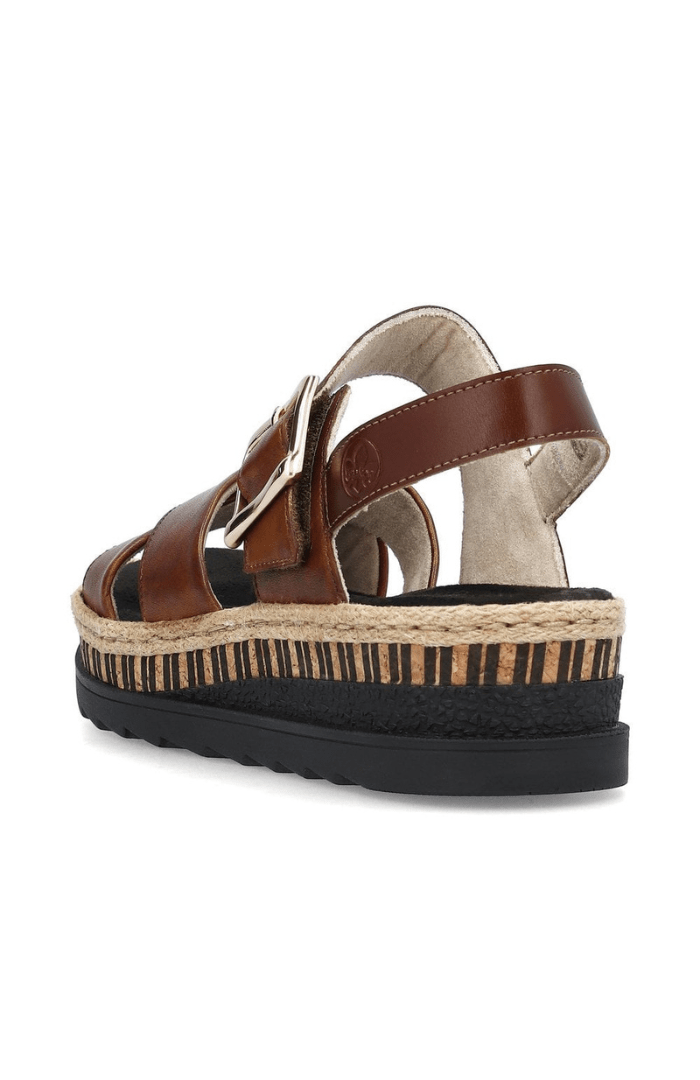 RiekerRieker V7951 Ladies SandalsFootwearTan - Blue Water Clothing