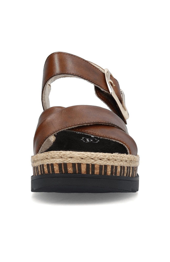 RiekerRieker V7951 Ladies SandalsFootwearTan - Blue Water Clothing