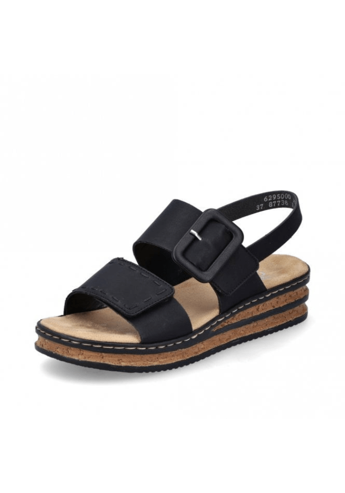 Rieker Wide Strap 62950 Sandals - Blue Water Clothing