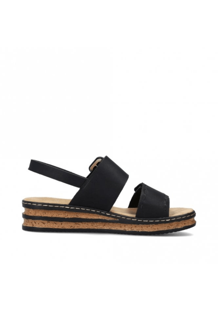 Rieker Wide Strap 62950 Sandals - Blue Water Clothing