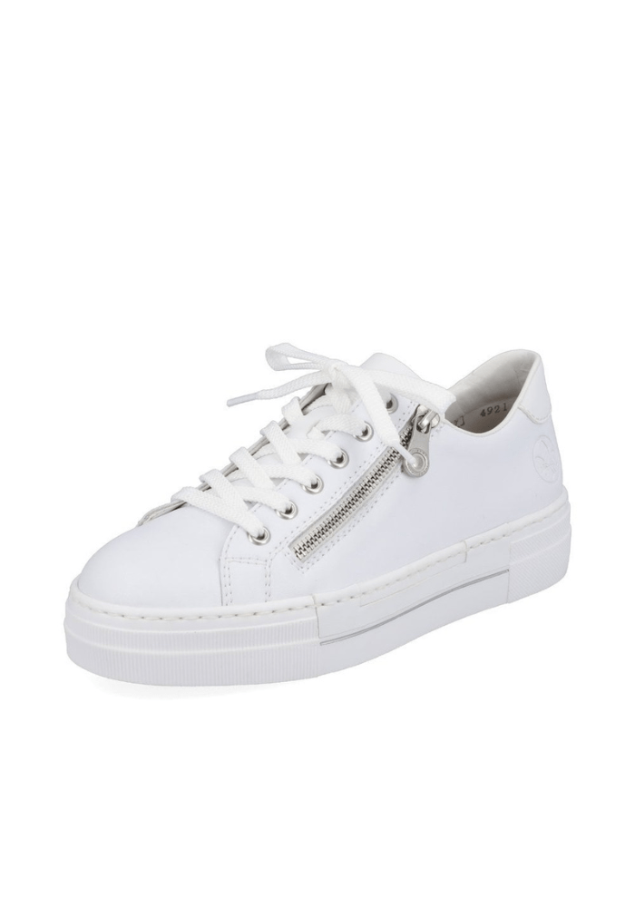 RiekerRieker Zip Close TrainersTrainersWhite - Blue Water Clothing