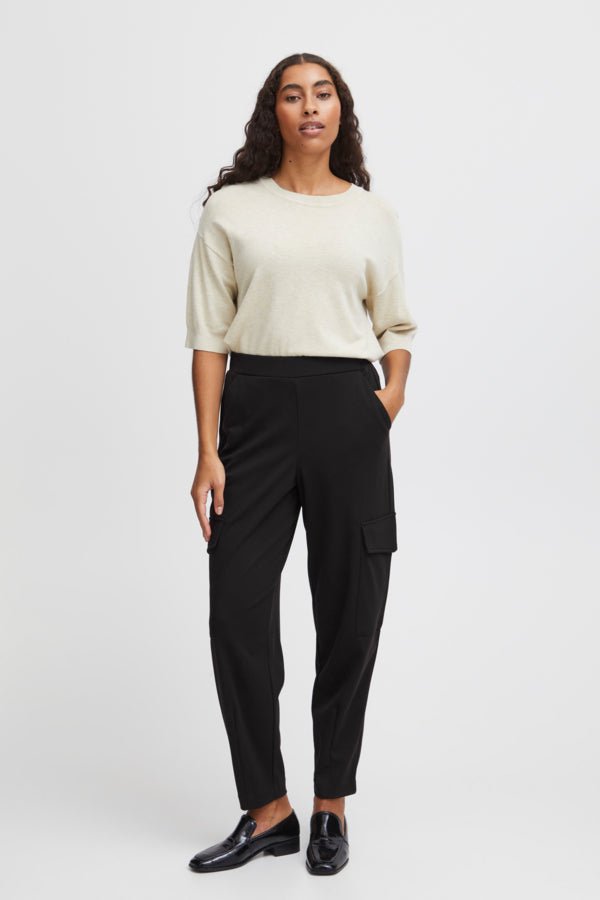 b.youngRizetta Cargo PantShirtsSafari Melange - Blue Water Clothing