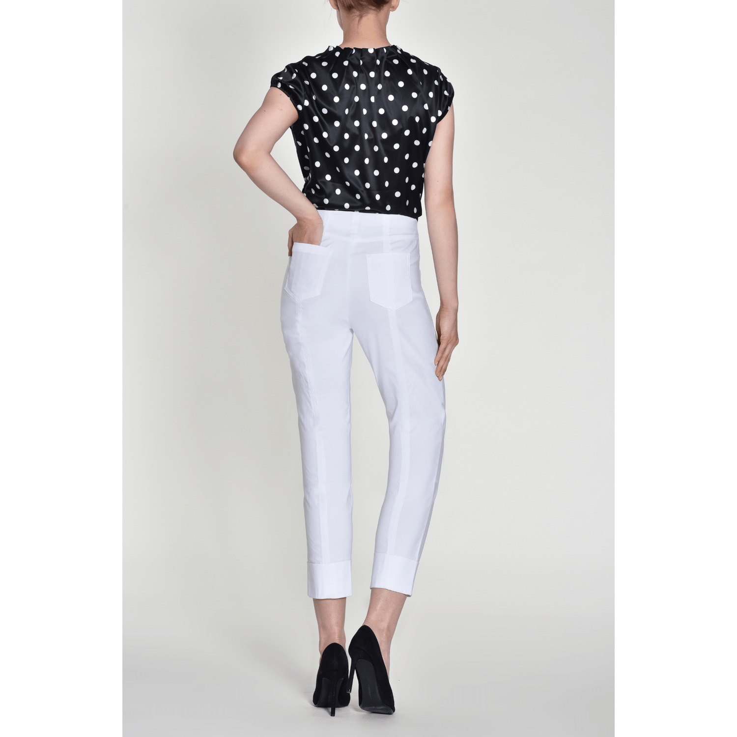 RobellRobell Bella 09 TrousersTrousersWhite - Blue Water Clothing