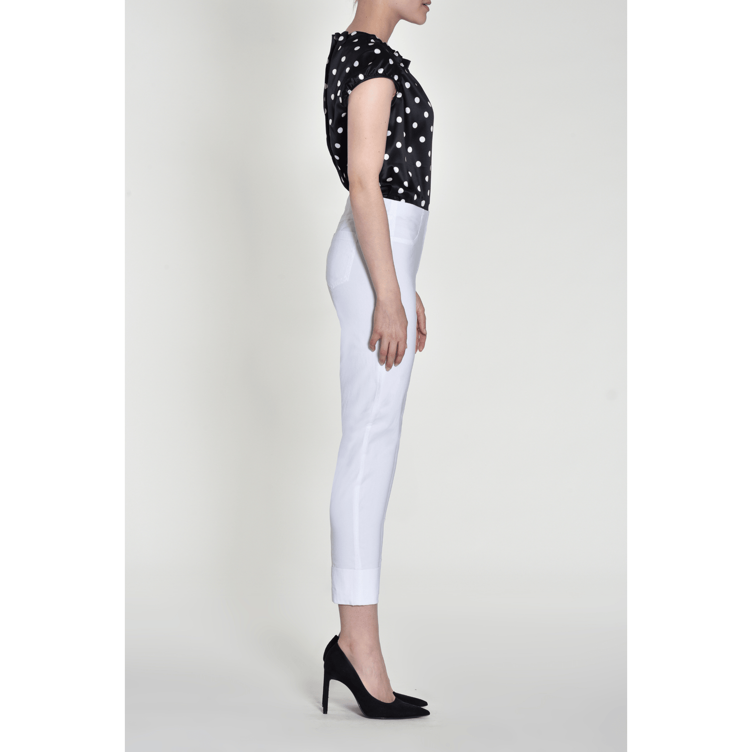 RobellRobell Bella 09 TrousersTrousersWhite - Blue Water Clothing