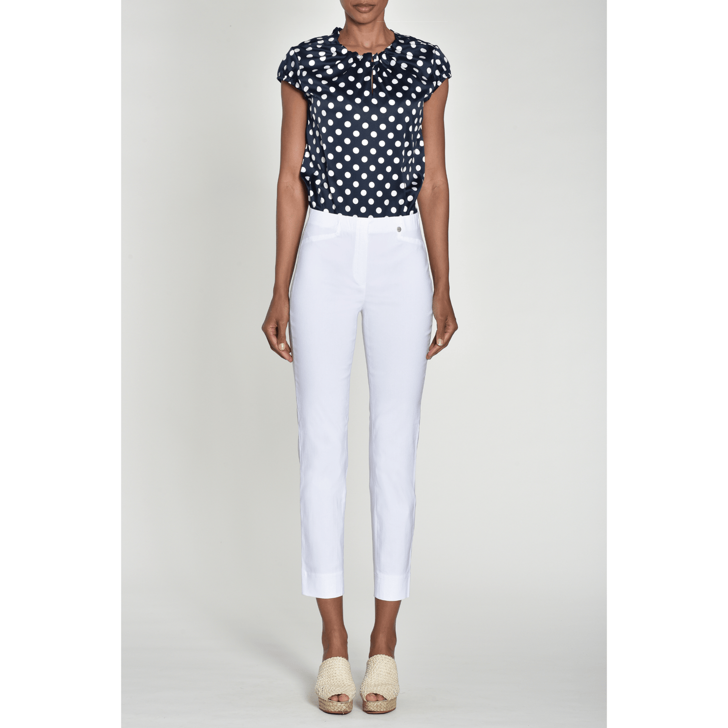 RobellRobell Rose 09 TrousersTrousersWhite - Blue Water Clothing