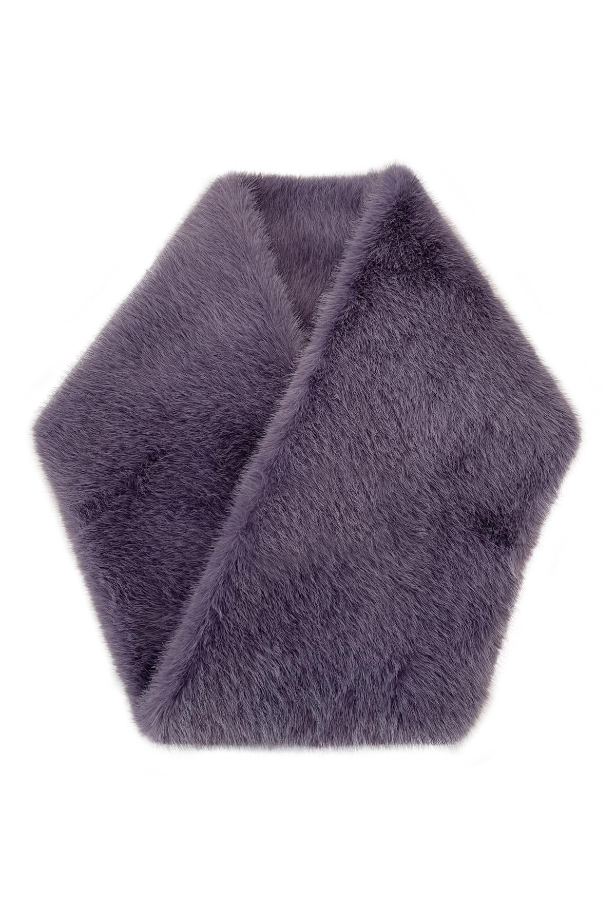 Soft Plain Faux Fur Snood - Blue Water Clothing