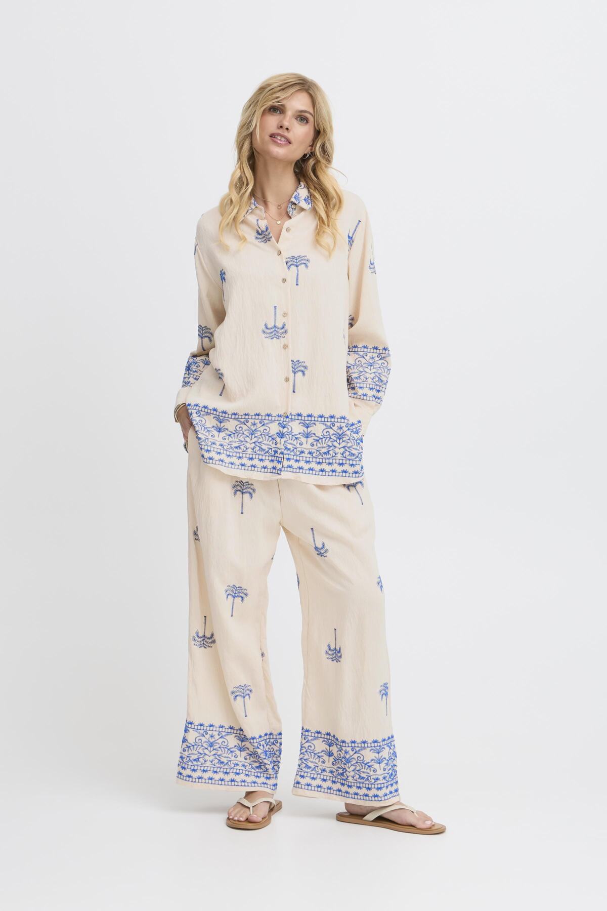 SorbetSorbet SBPalmy TrouserClothingPalace Blue - Blue Water Clothing