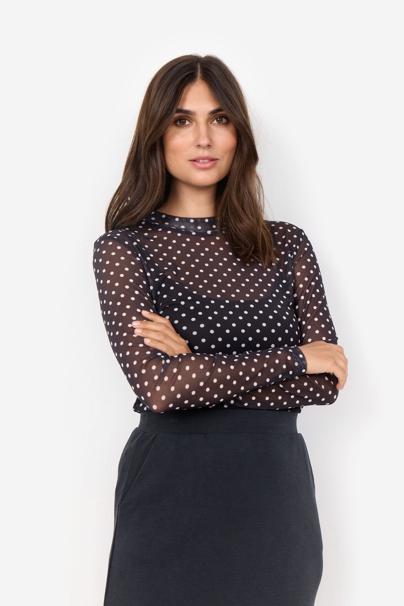 Soya ConceptSoya Concept Alda AOP 52 TopTopsBlack - Blue Water Clothing