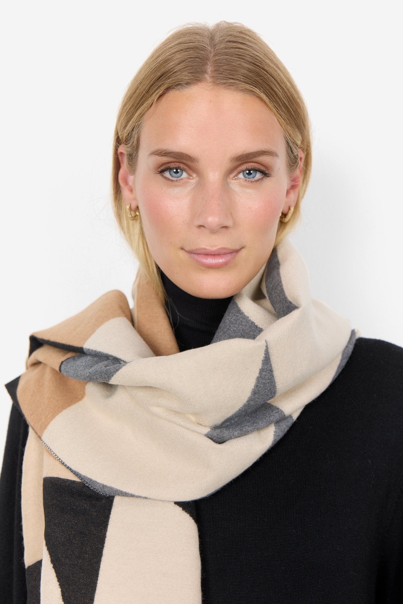 Soya ConceptSoya Concept Aleta 1 ScarfScarves1620 Cream - Blue Water Clothing