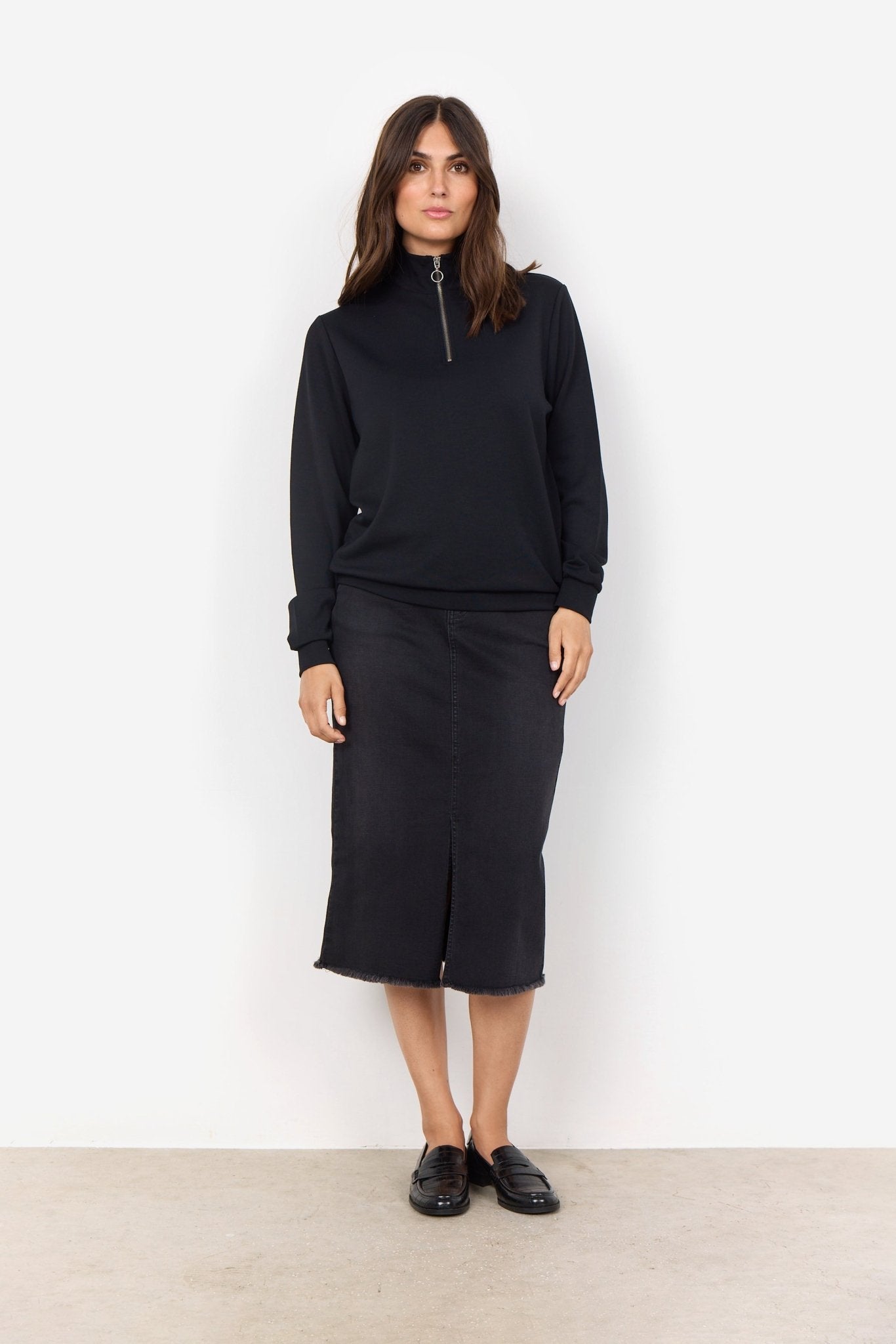 Soya ConceptSoya Concept Banu 187 SweatshirtClothingBlack - Blue Water Clothing