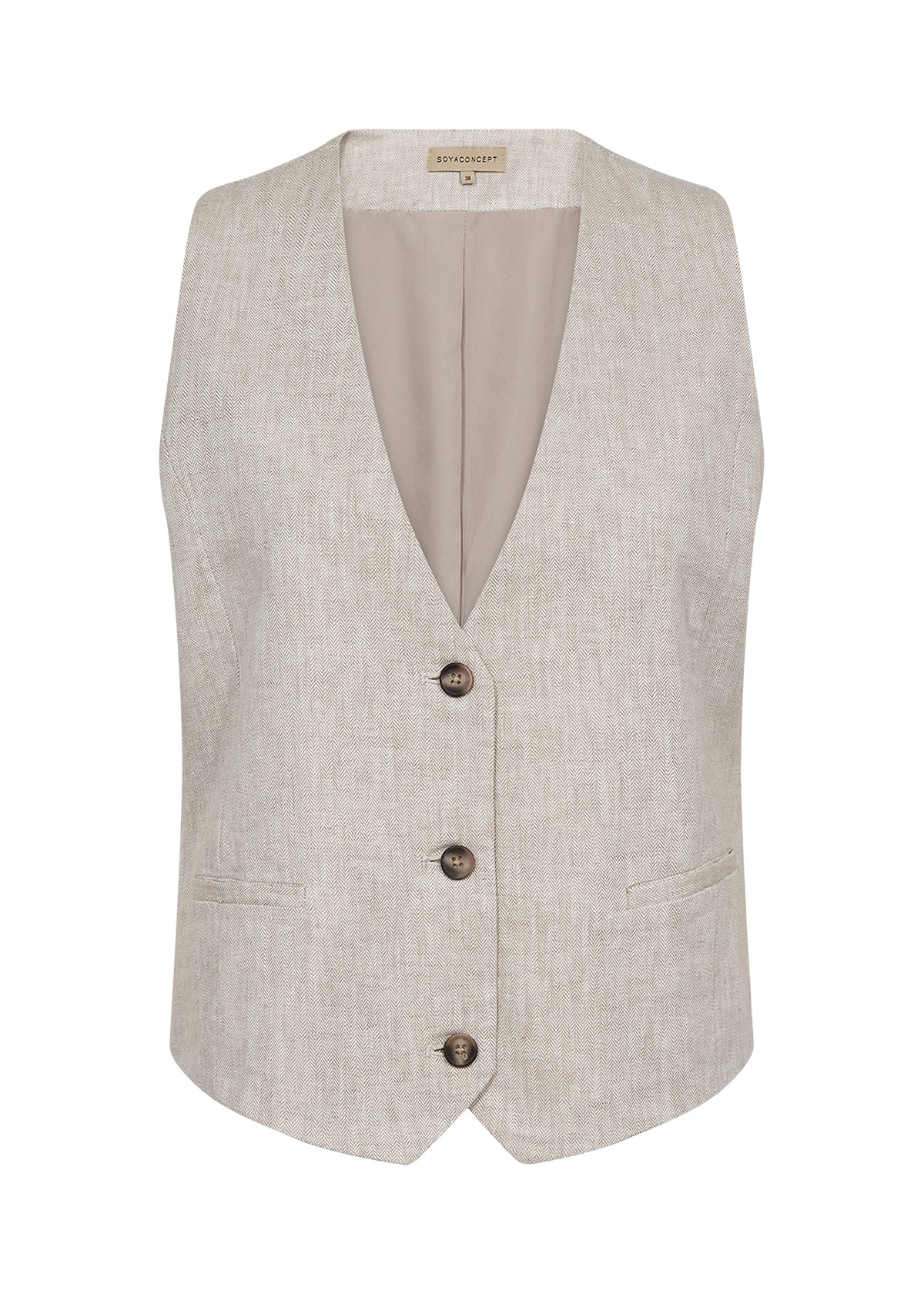 Soya ConceptSoya Concept Eris 3 WaistcoatTopsStone - Blue Water Clothing