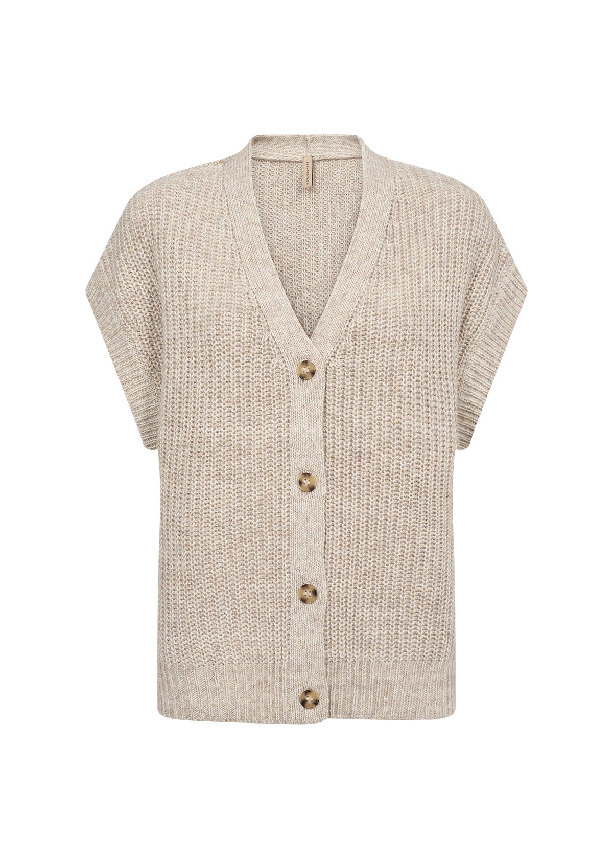 Soya ConceptSoya Concept Ibea 1 Knitted WaistcoatClothingBeige - Blue Water Clothing